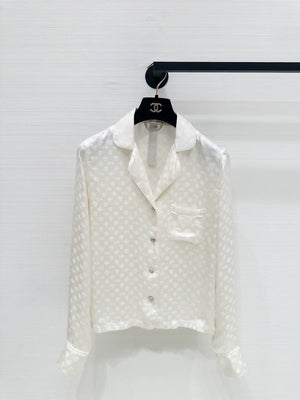 Chrome Hearts monogrammed silk pyjama shirt
