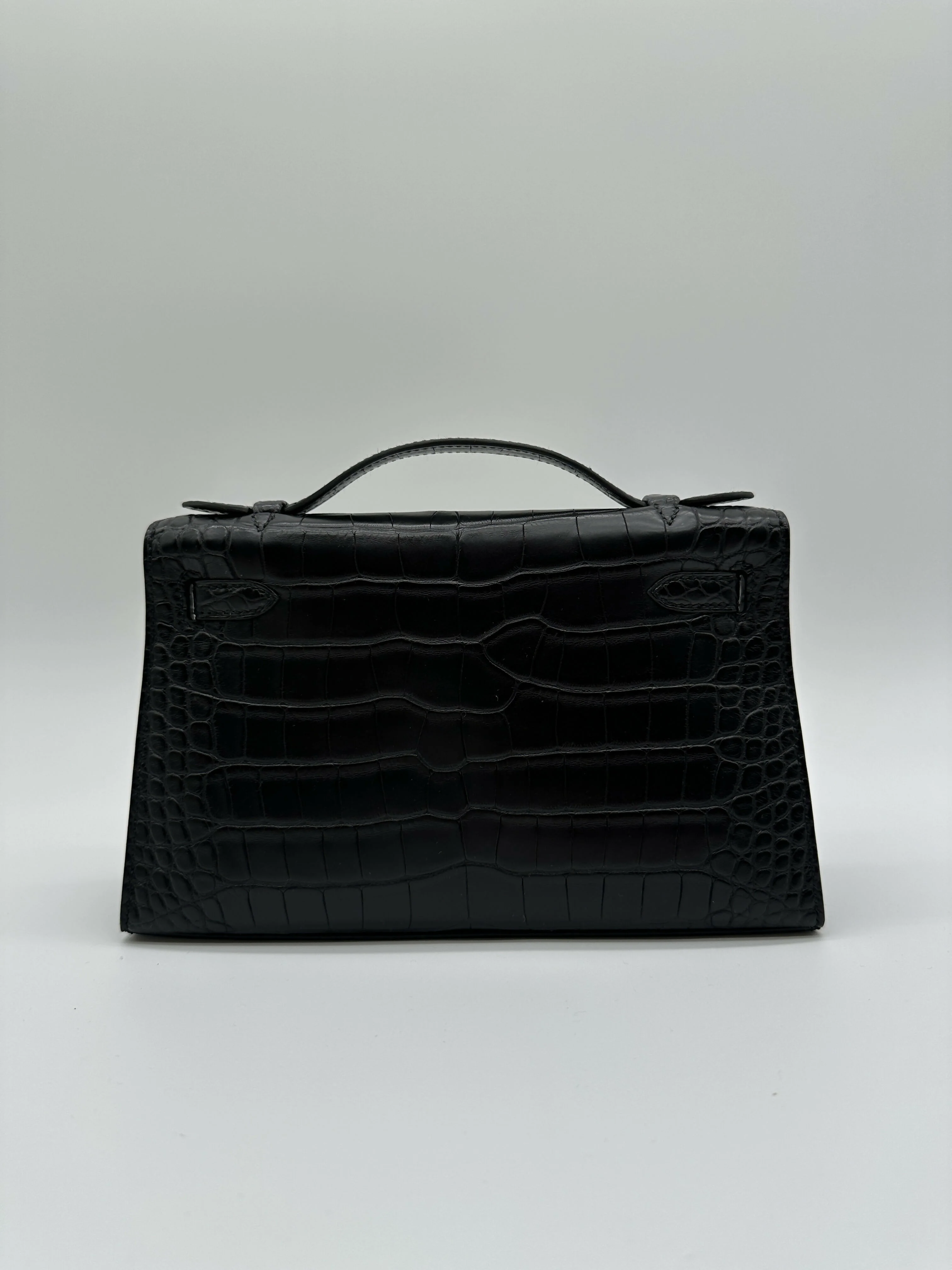 Hermès Kelly Pochette Black Matte PHW K 2025