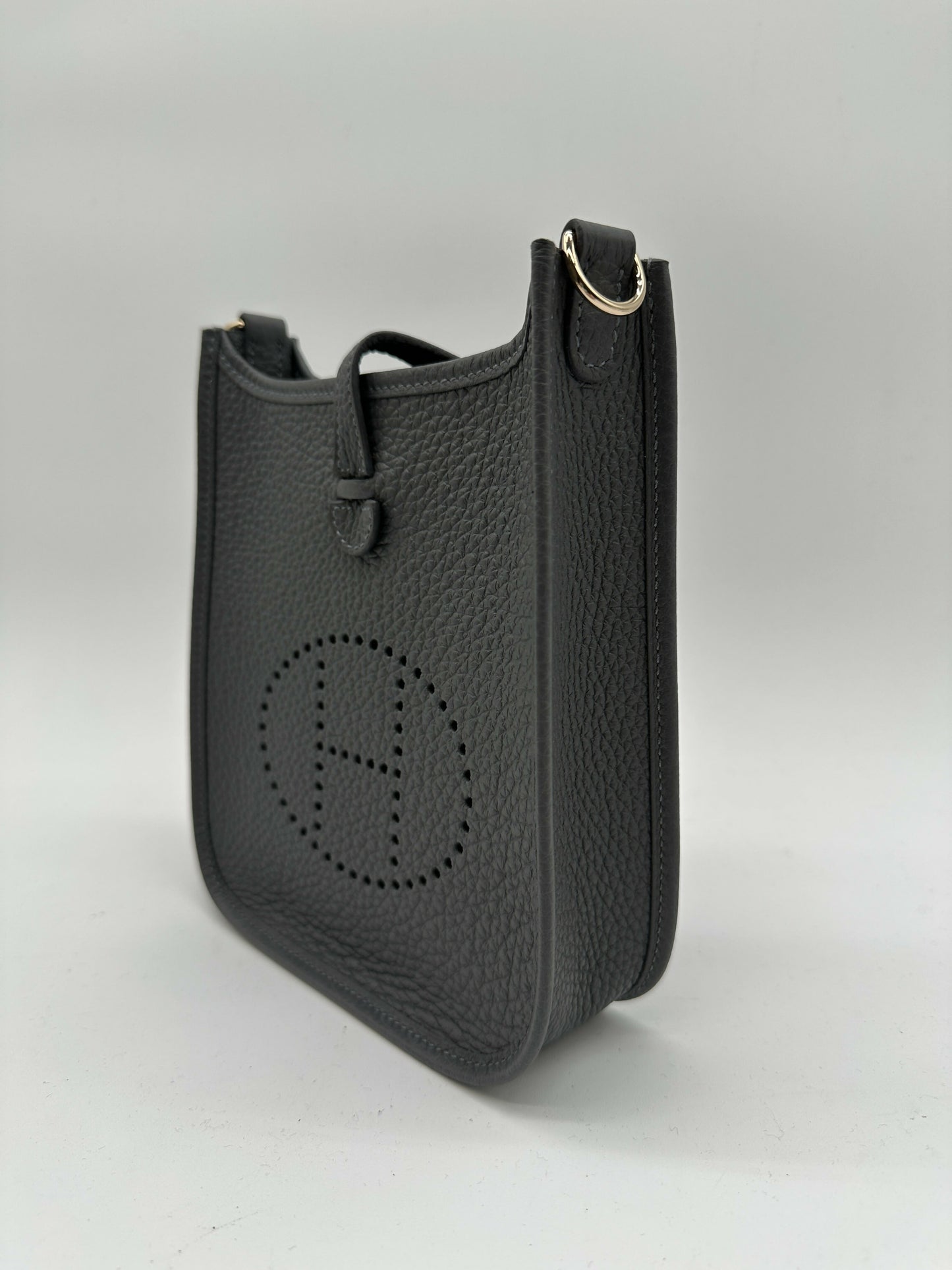 Hermès Mini Evelyne Ardoise GHW W 2025