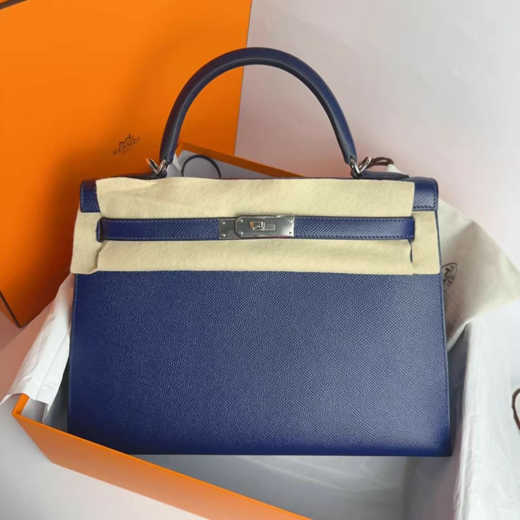 Hermès Kelly 32 – Navy Blue Epsom Leather (3)