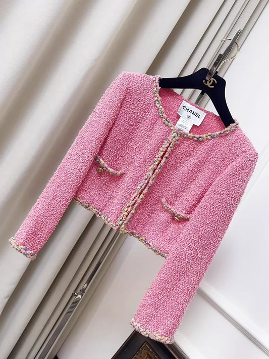 Chanel pink tweed jacket