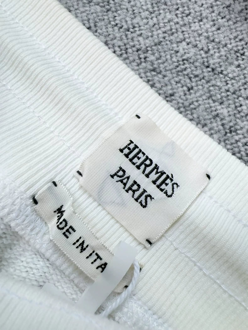 Hermès Brown  White skirt