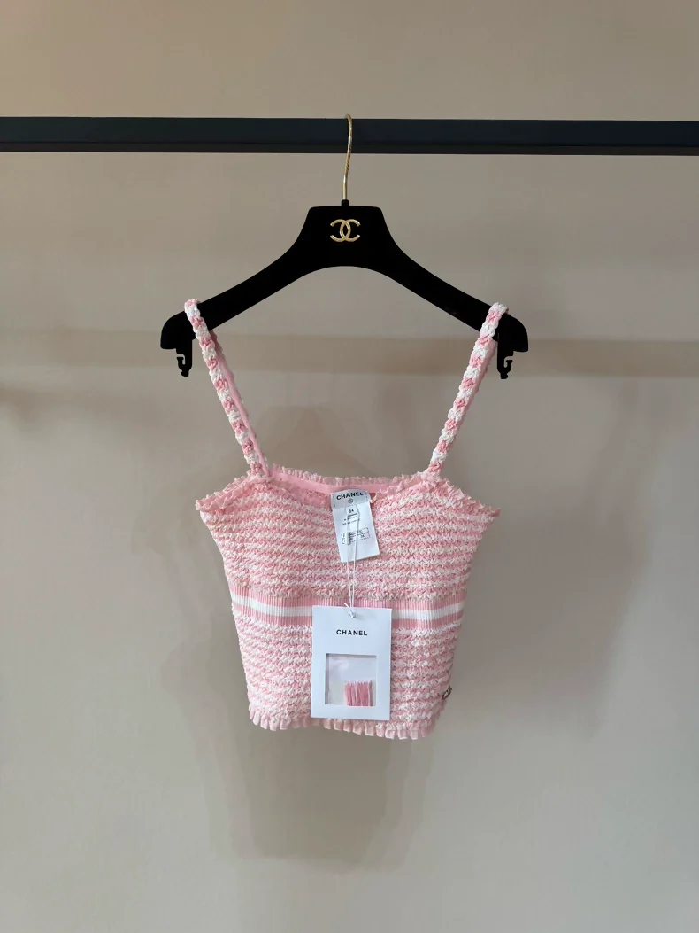 Chanel 24S Pink Striped top