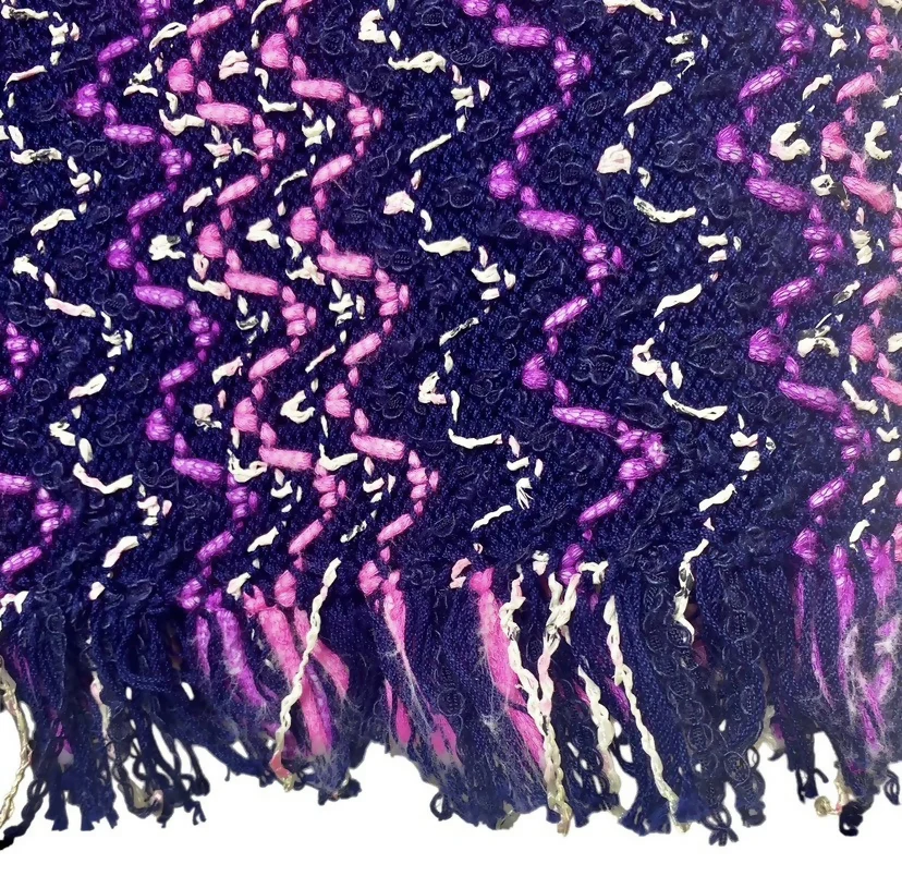 Chanel 21P Tweed Knit Multicolor Fringe Shorts FR 36