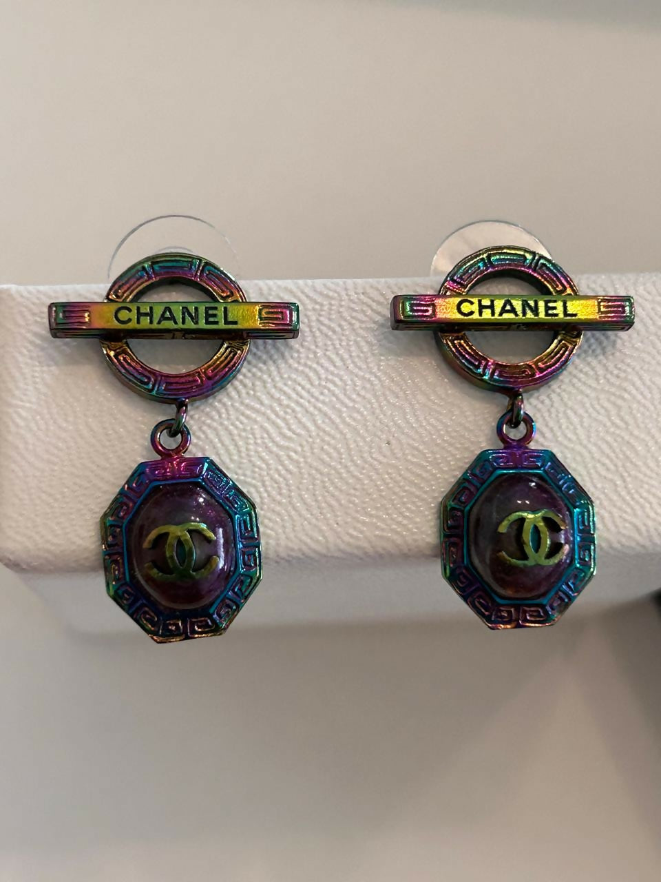 Chanel, Cuba, rainbow earrings