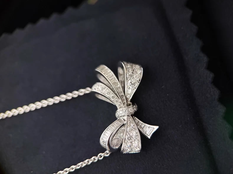 Graff Tildas Bow White Gold Diamond Necklace