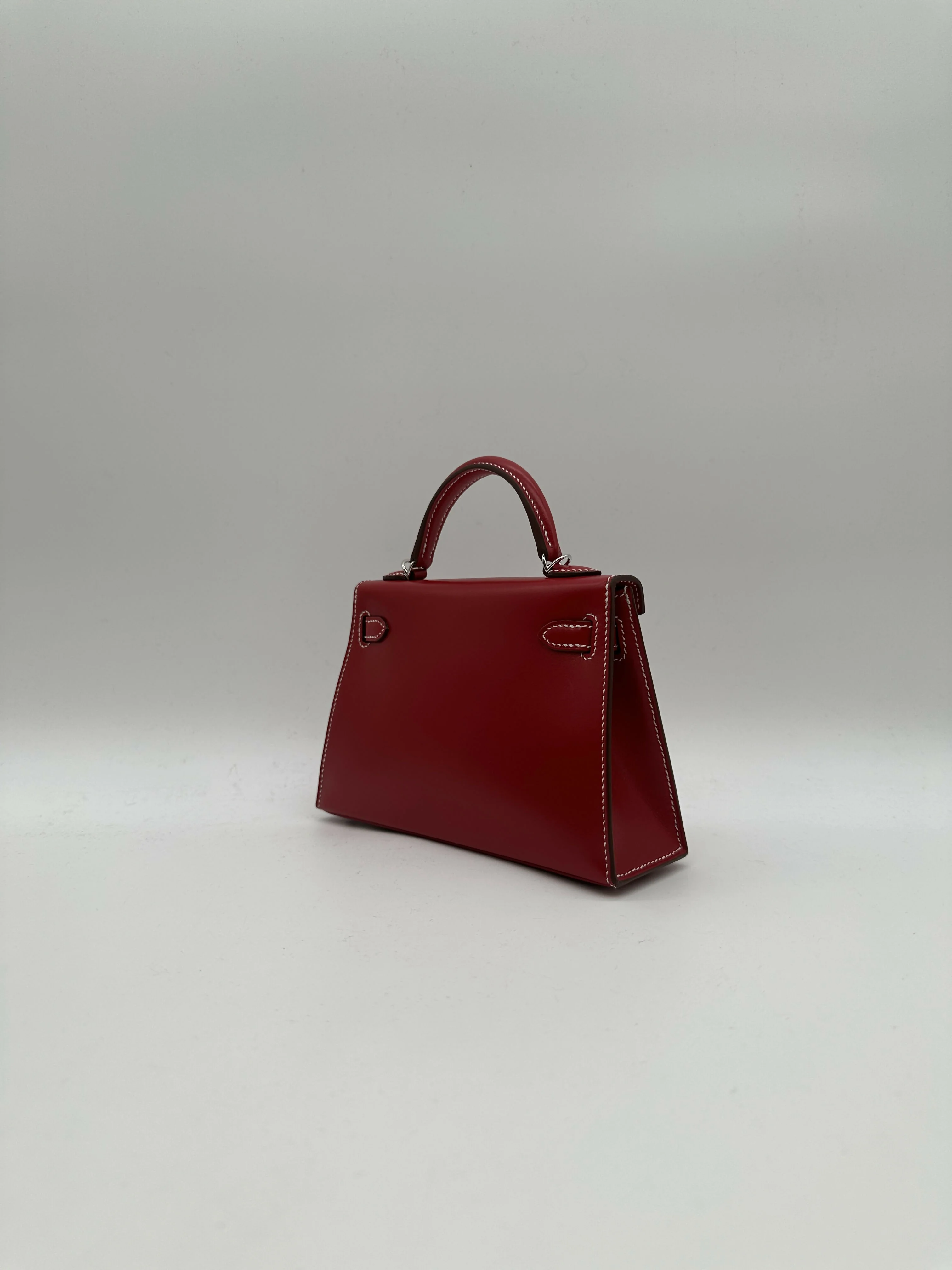 Hermès Kelly 20 Rouge Piment Box PHW K