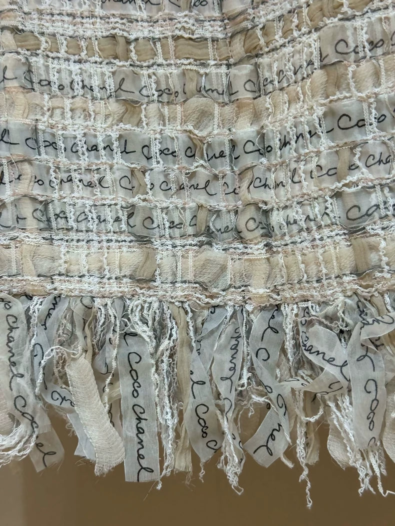 Chanel 2022 Light Pink Lesage Tweed Skirt