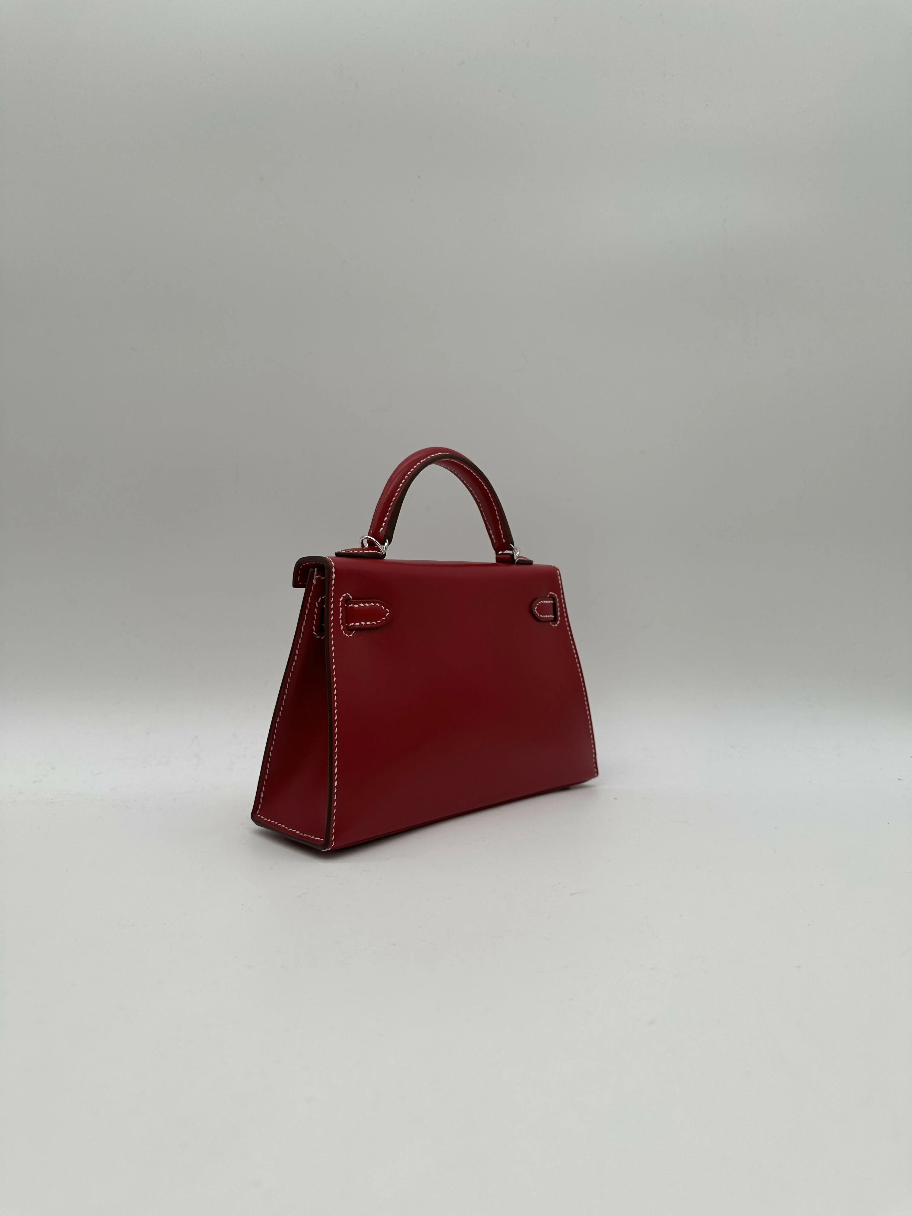 Hermès Kelly 20 Rouge Piment Box PHW K