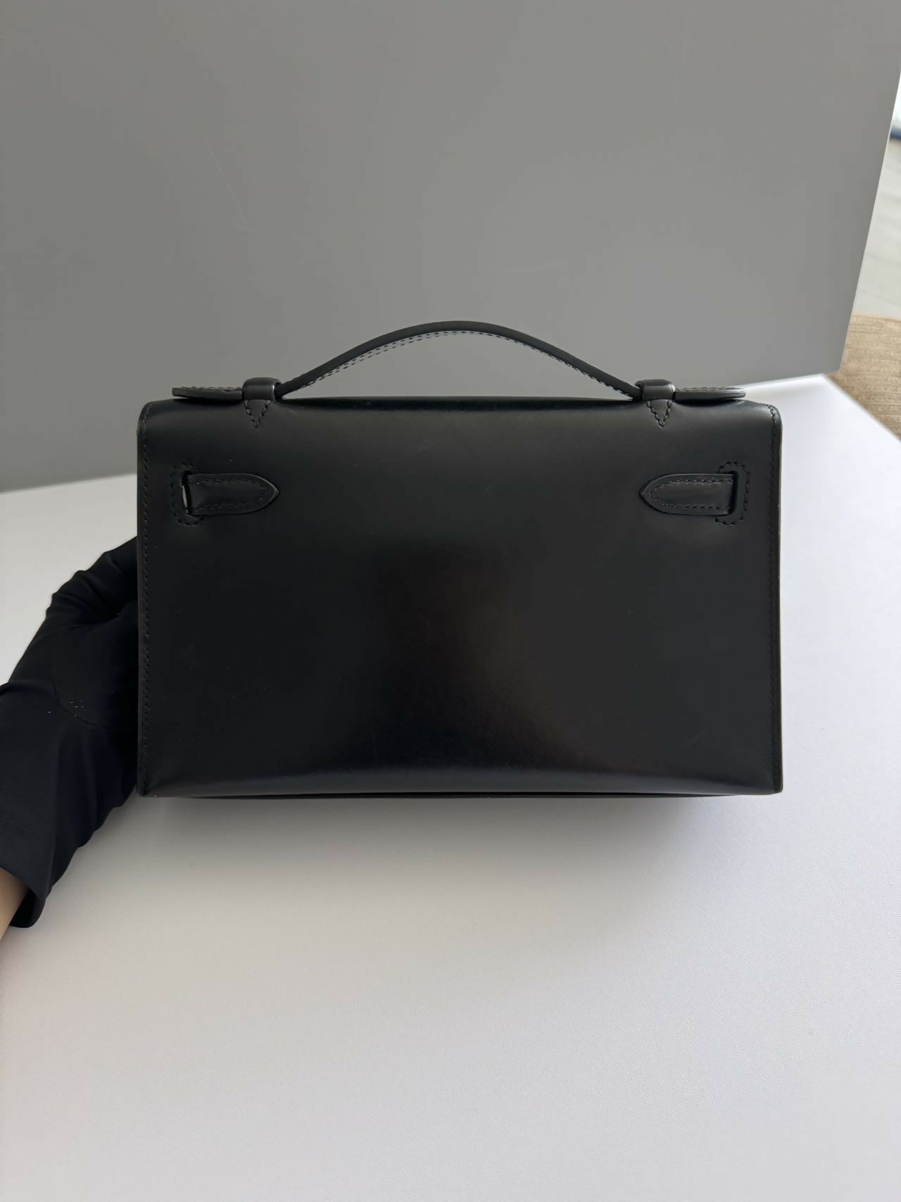 Hermes Vintage so black Kelly pochette