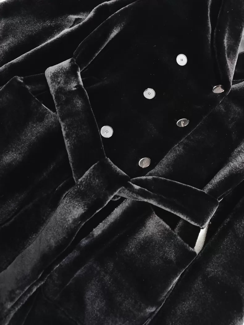 Dior black mink fur coat