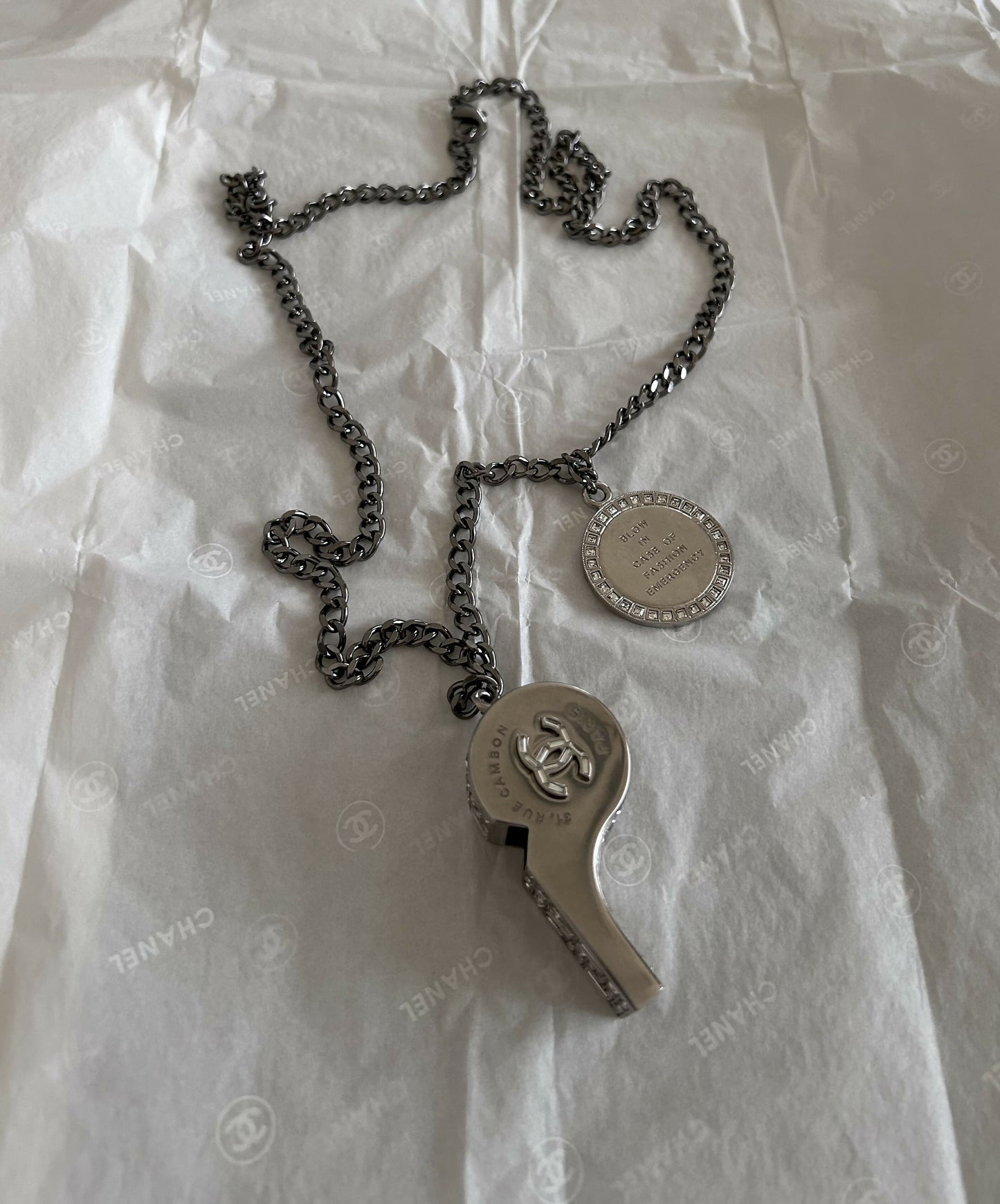 Chanel whistle necklace
