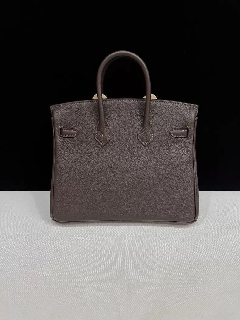 Hermes Birkin 25 maroon togo leather light gold hardware