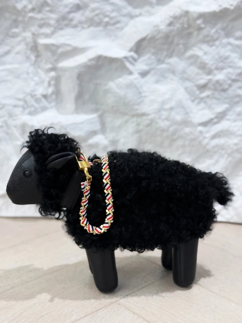 THOM BROWNE black lamb bag