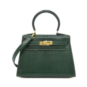 Hermes mini kelly 20 VERT MOYEN lizard leather gold hardware