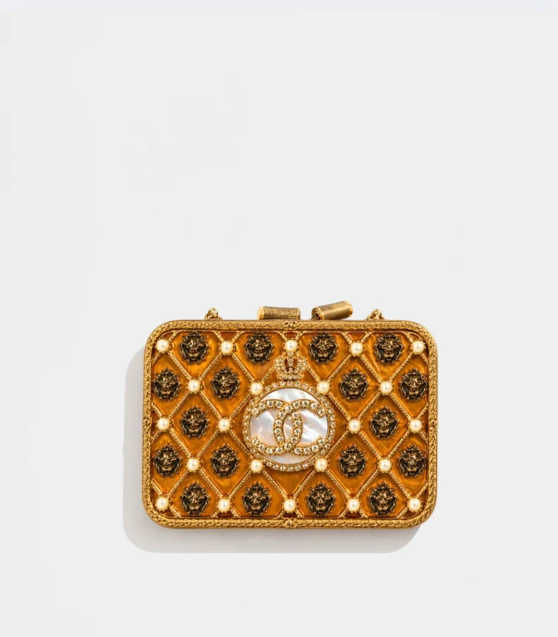 Chanel 2009 Paris Moscow Lion Head Minaudière Clutch