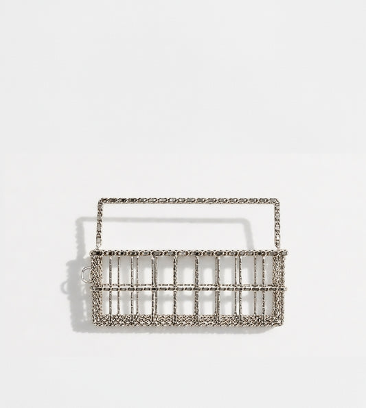 Chanel Supermarket Runway Metal  Black Lambskin Shopping Basket, 2014