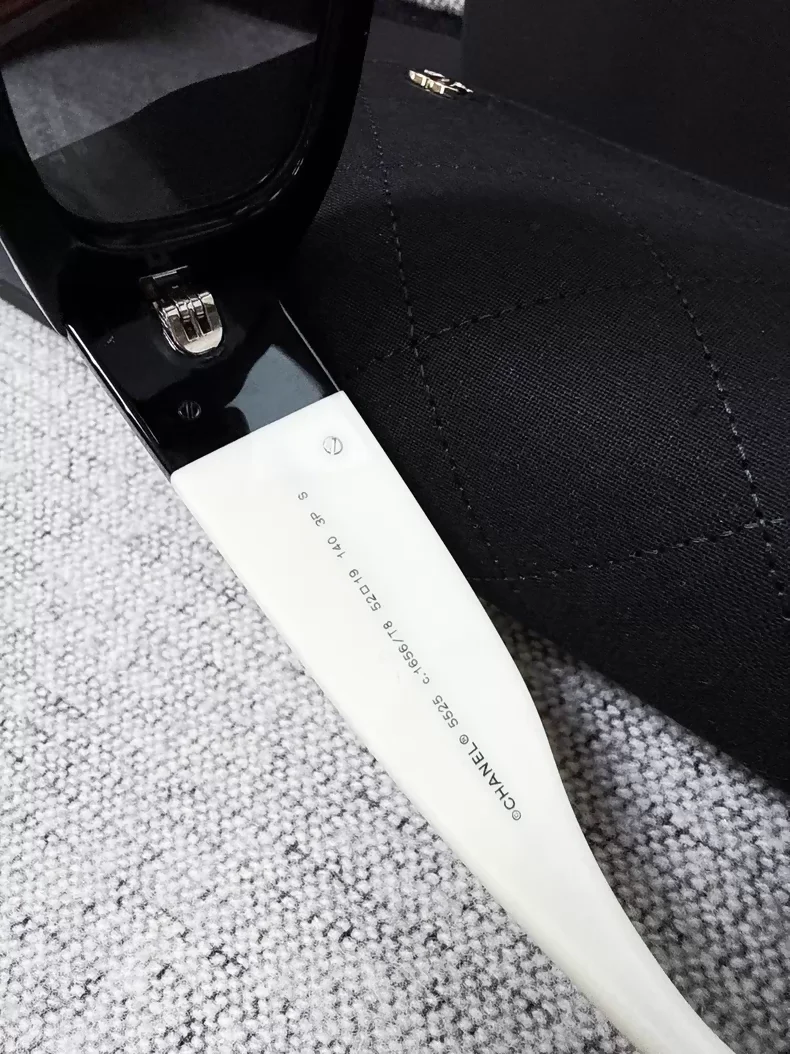 Chanel black and white double C sunglasses