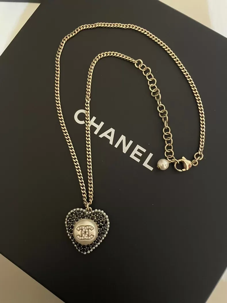 Chanel heart-shaped necklace