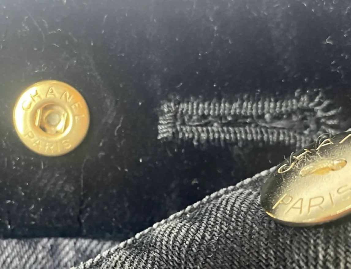 Chanel 2020 Black Denim Velvet Trim Sailor Jeans FR 36