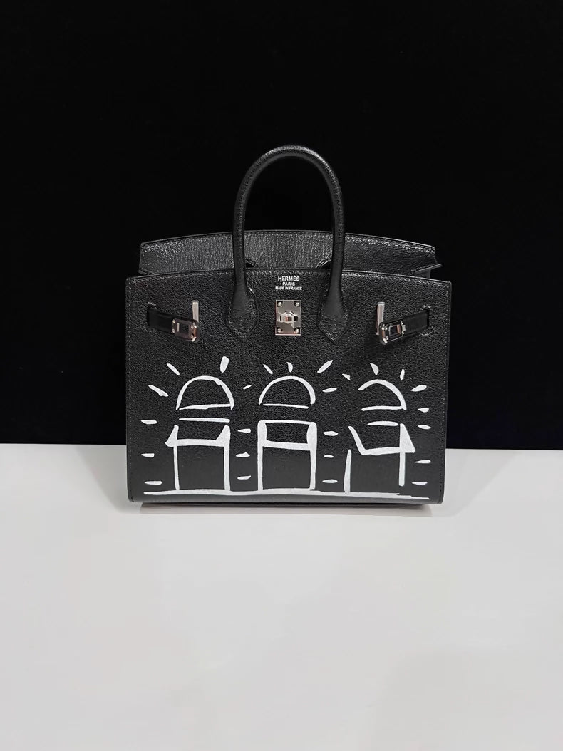 Hermès 20cm Birkin Sellier Disco Chèvre Leather Palladium Hardware