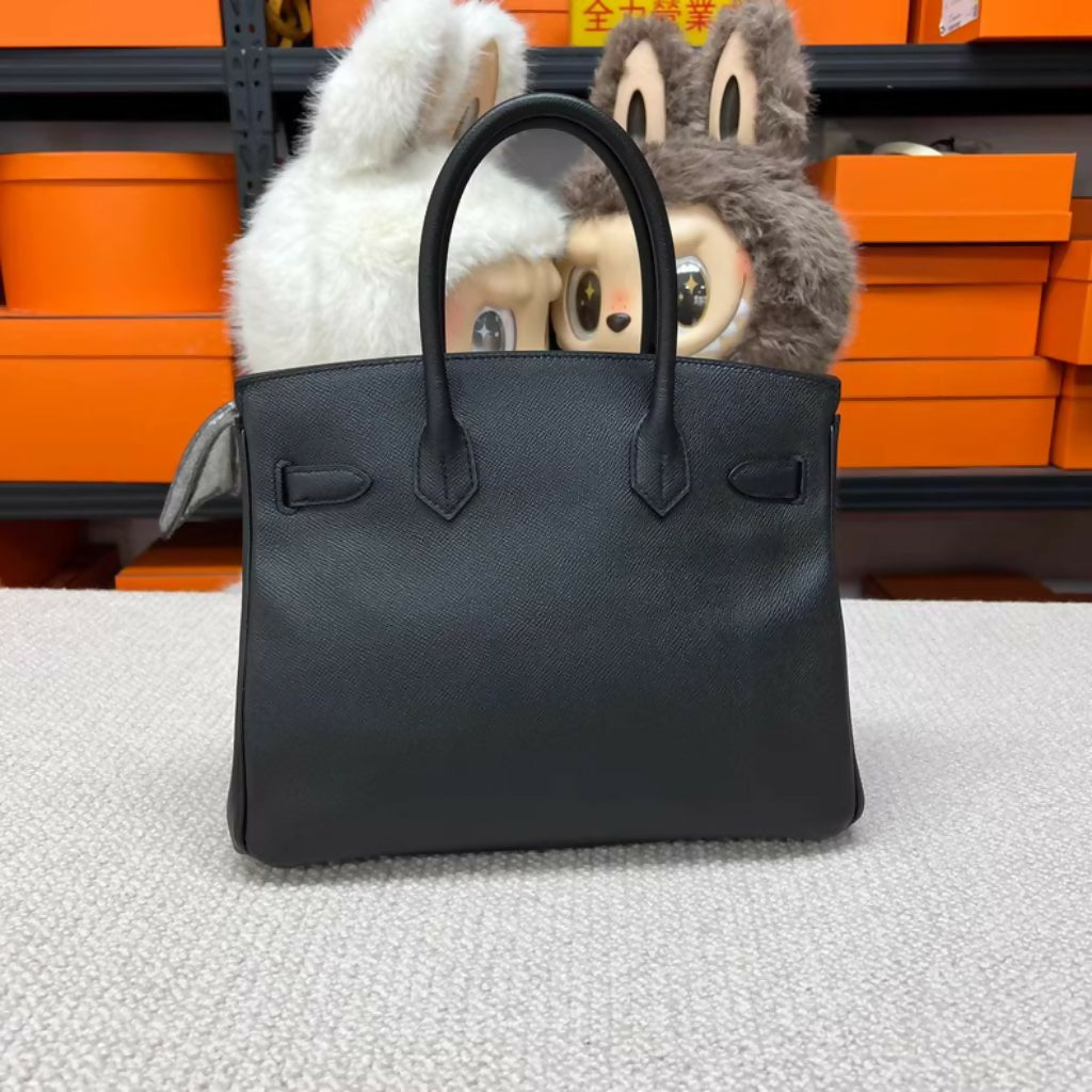 Hermès Birkin 30 – Platinum Black  Gold Epsom Leather