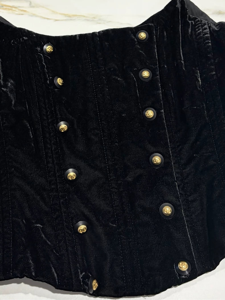 Chanel Vintage Black Velvet top