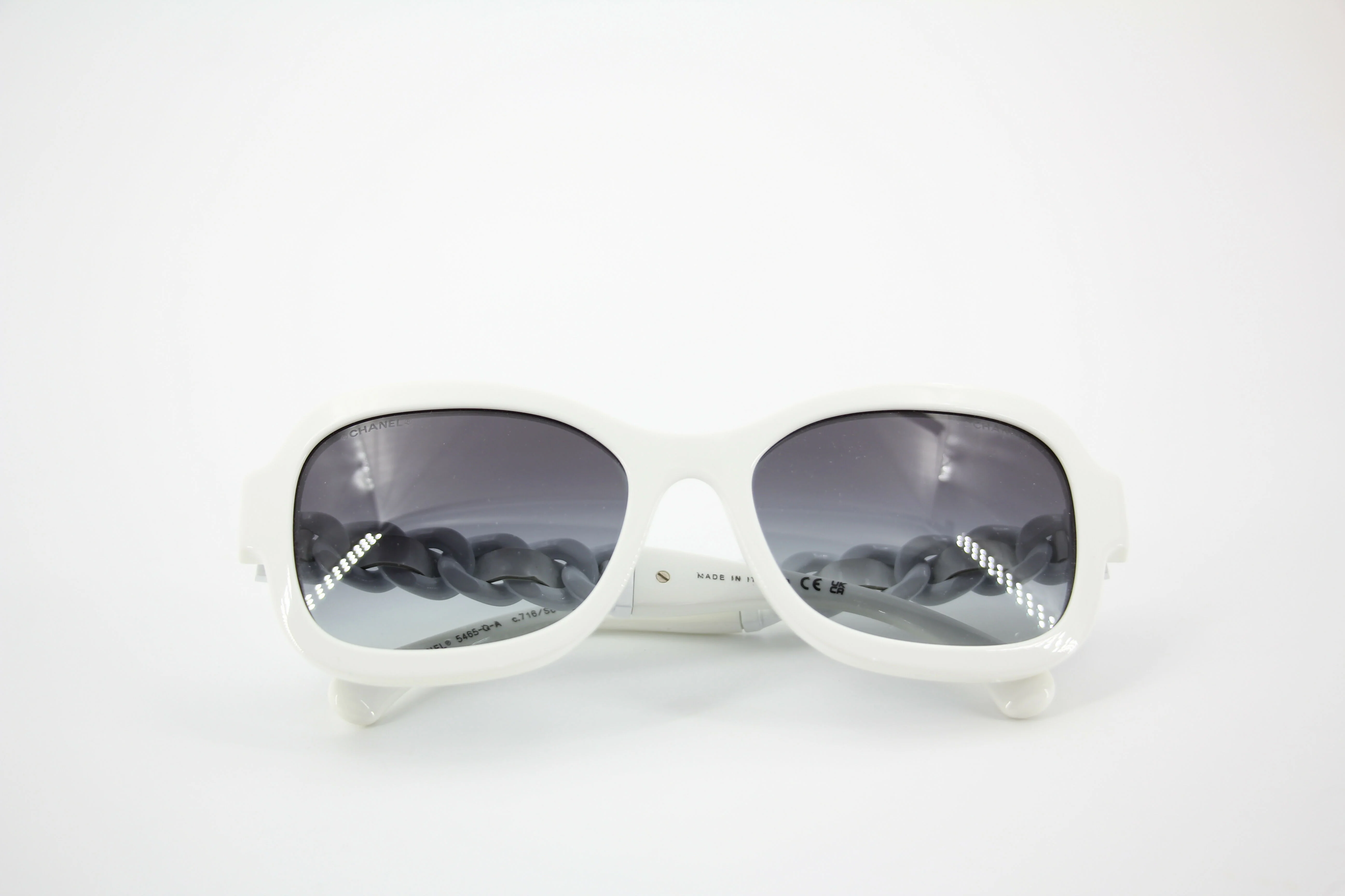 Chanel 2022 Resin White Sunglasses Model 5465QA 716/S6