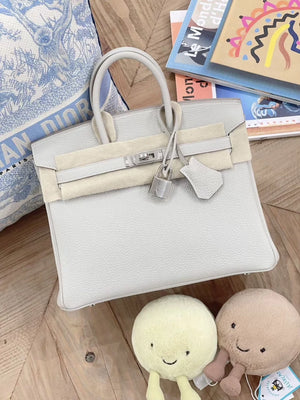 Hermès Birkin 25, Pearl Grey Togo leather with palladium hardware