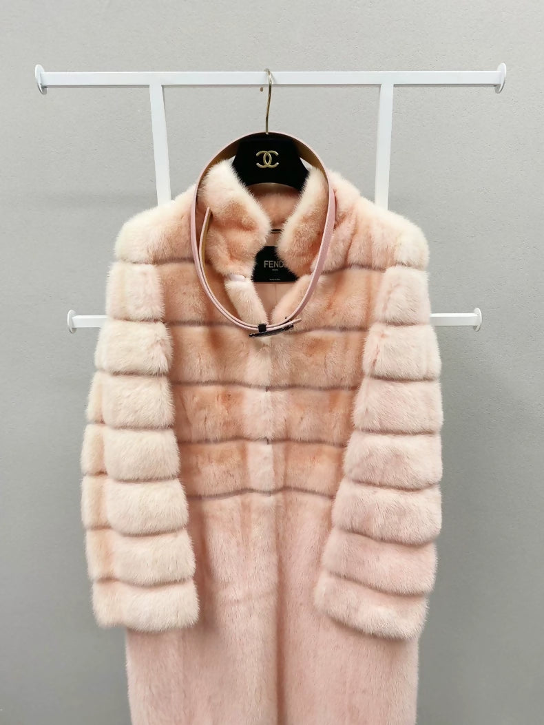 Fendi pink mink fur coat