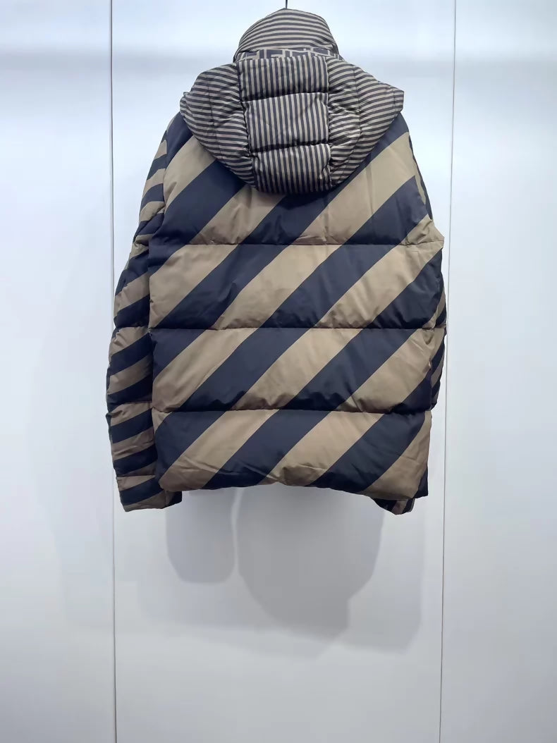 Fendis popular monogram reversible down jacket