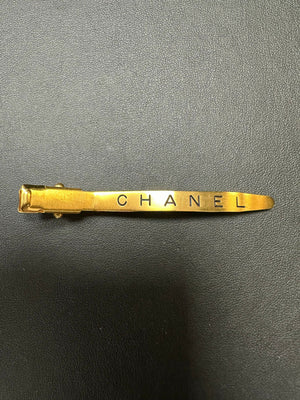 Chanel Vintage 96A Metal English Letter CHANEL Hair Clip
