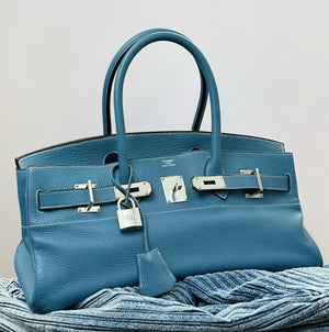 Hermes Birkin Shoulder JPG Bleu Jean TC leather Palladium hardware
