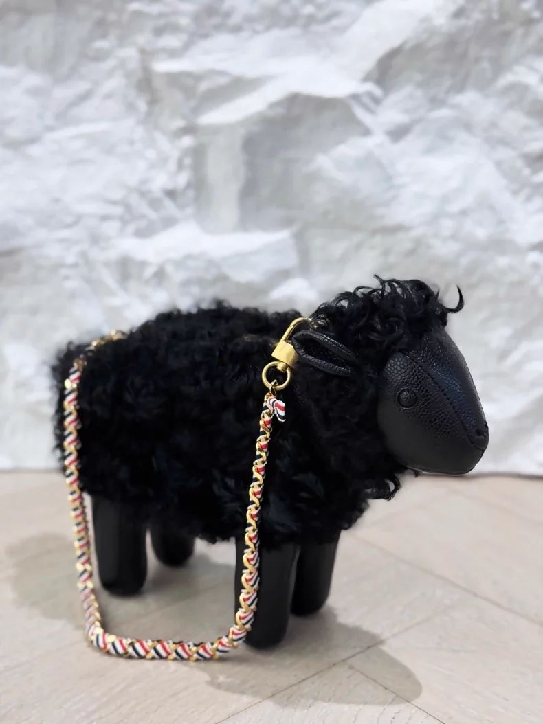 THOM BROWNE black lamb bag