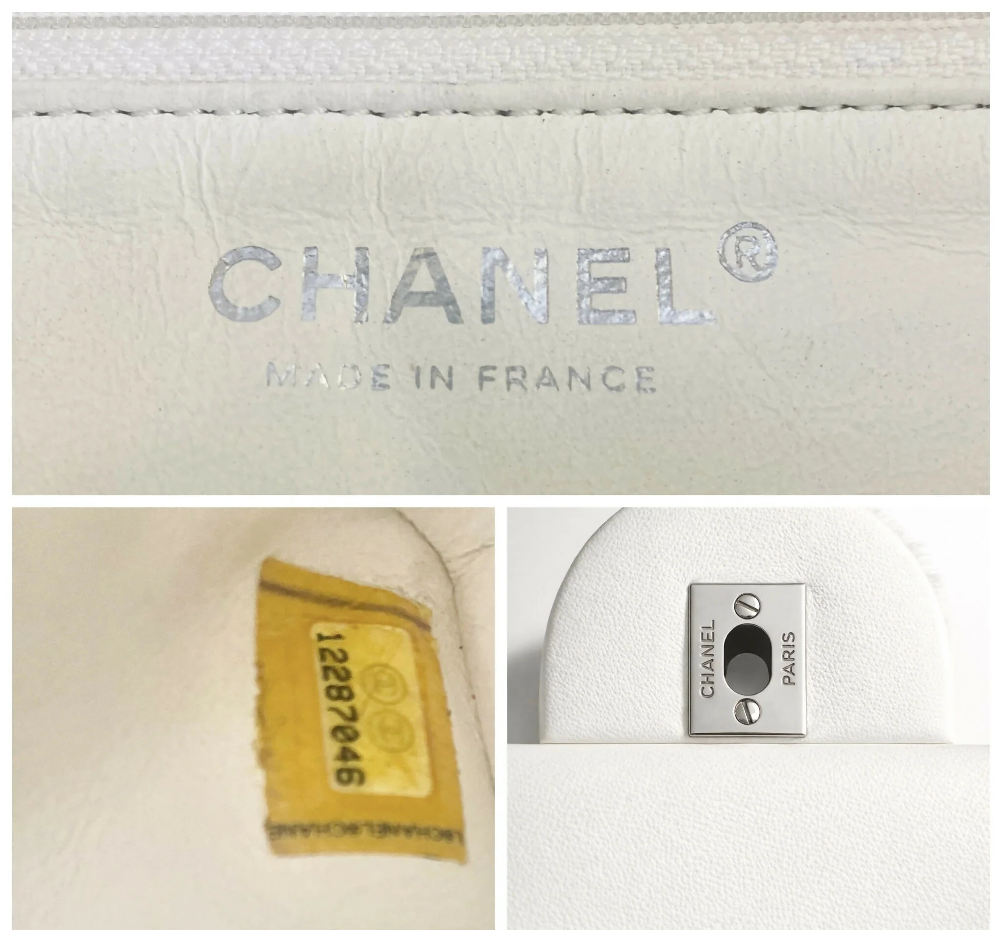 Ultra Rare Chanel 08A Huge Swarovski CC White Pony Classic Medium Flap Bag