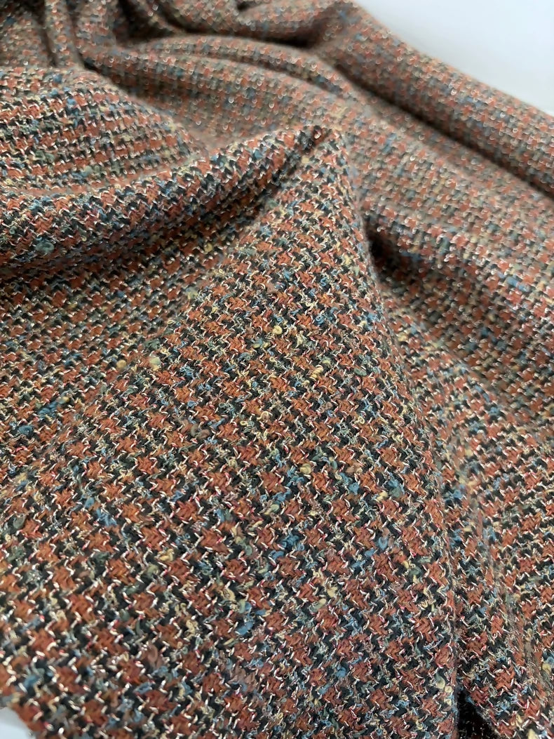 Chanel 25a Brown and Gold tweed Skirt