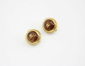 Chanel Vintage 99A Gripoix CC Logo Clip-on Earrings