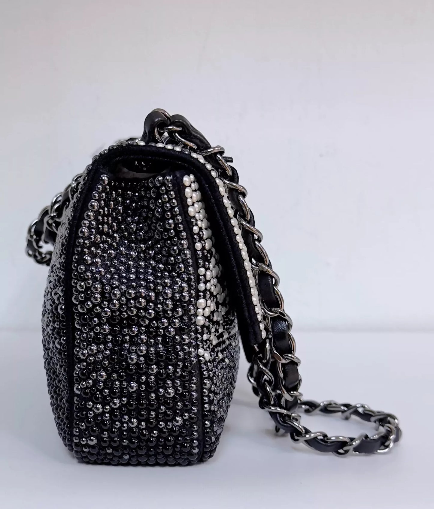 Chanel Pearls  Beads Mini Classic Single Flap Bag