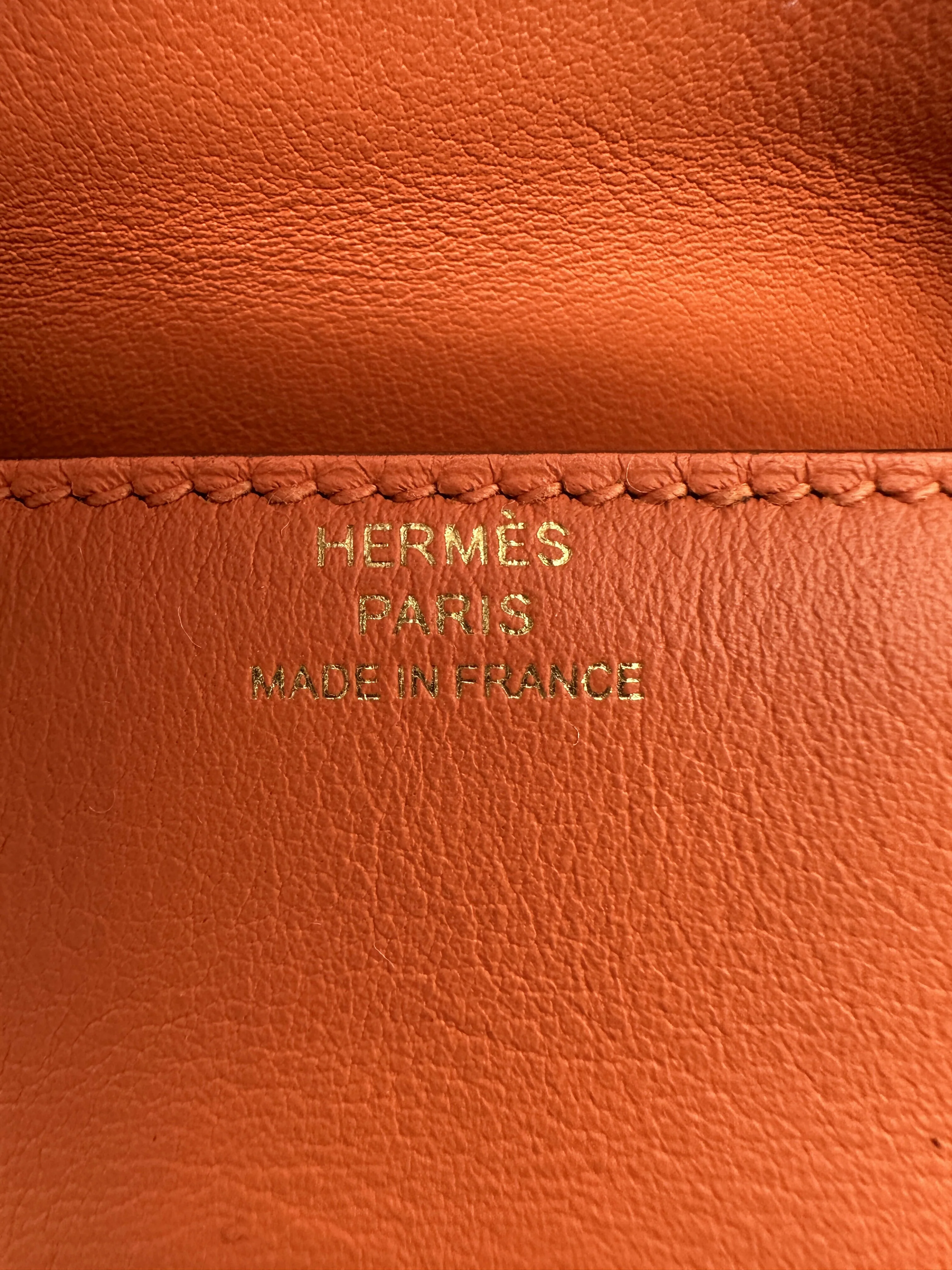 Hermès Kelly Doll Orange / Rose Sakura PHW W 2026
