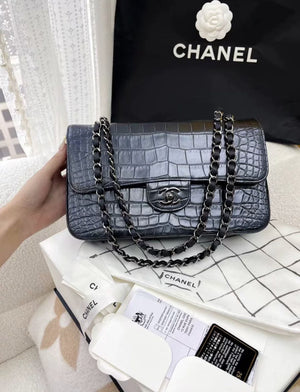 RARE CHANEL CLASSIC FLAP BAG IN ALLIGATOR