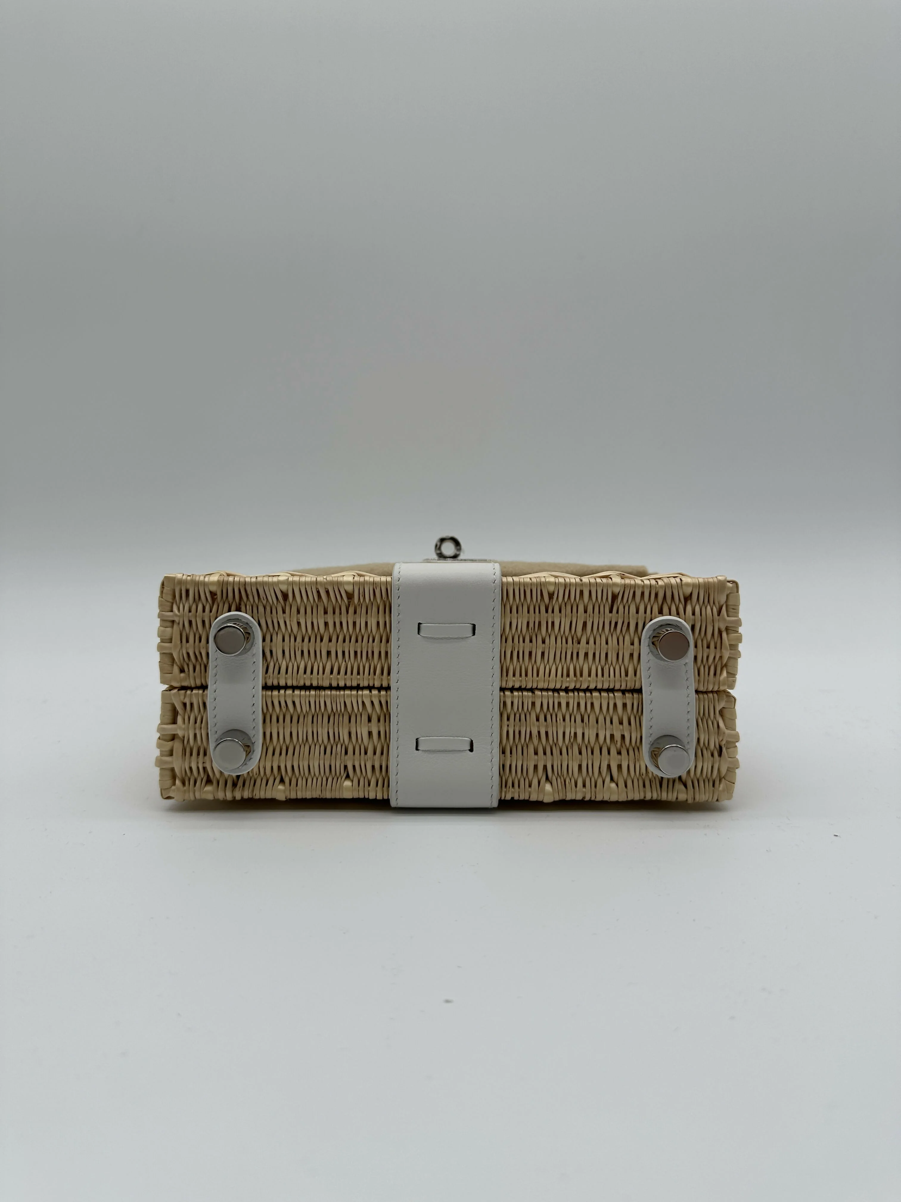 Hermès Kelly 20 Picnic Blanc Swift & Osier PHW B 2024