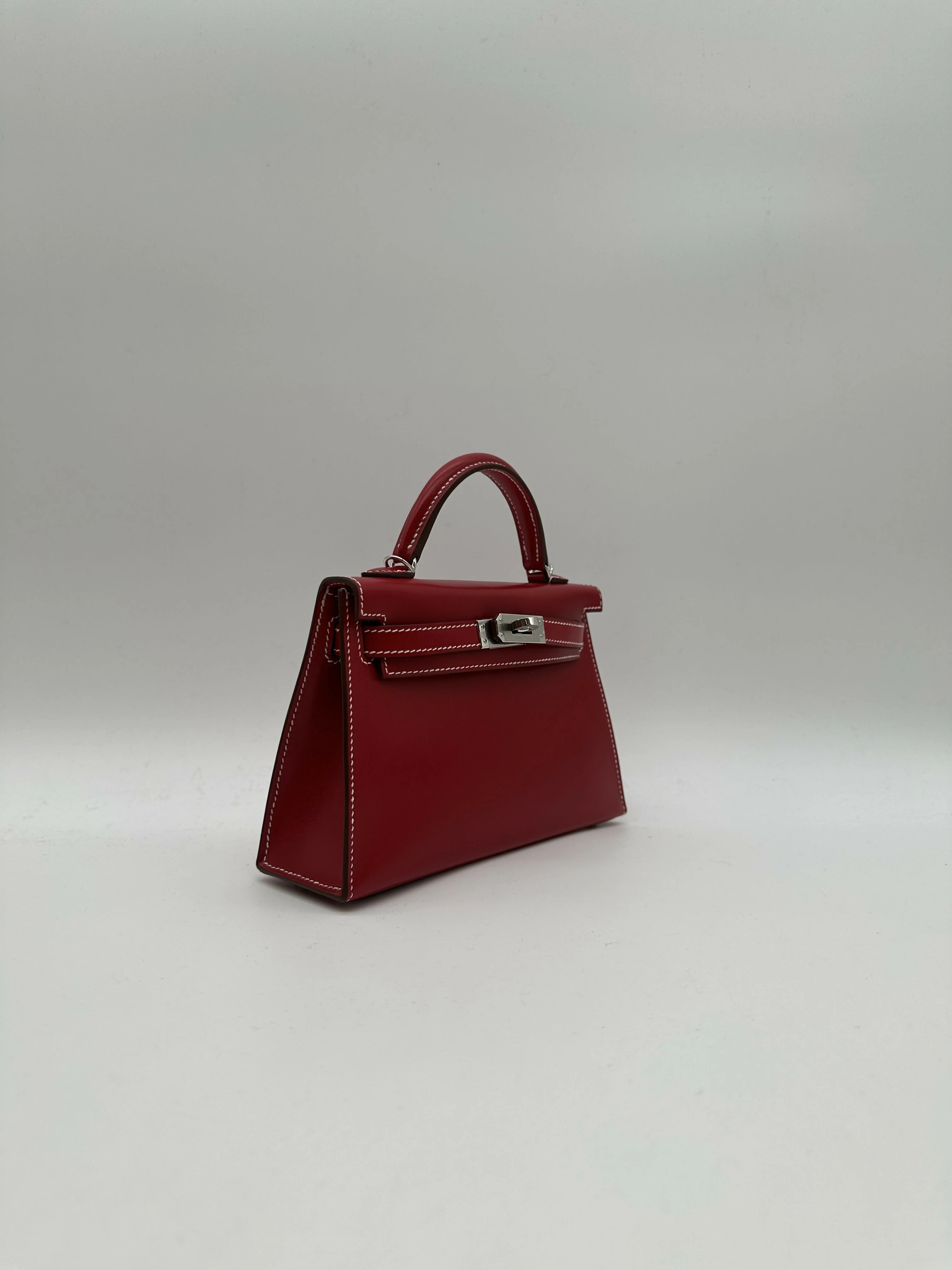 Hermès Kelly 20 Rouge Piment Box PHW K