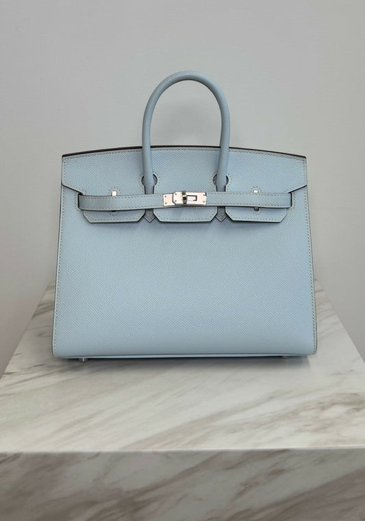 Hermès Birkin 25 Blue Brume Epsom PHW U 2022