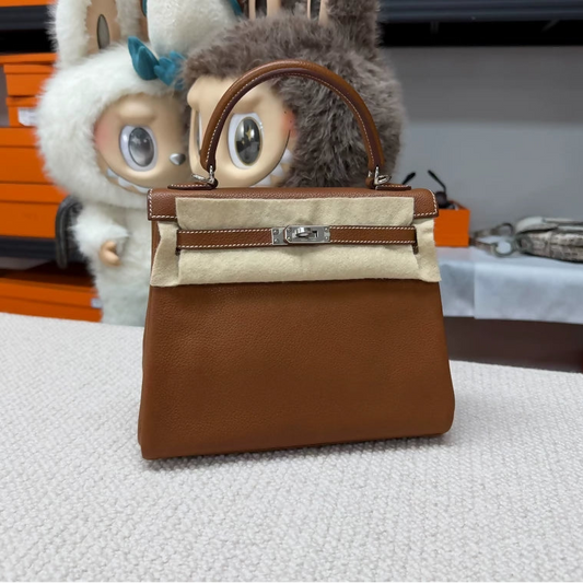Hermes Kelly 25 saddle leather with palladium hardware