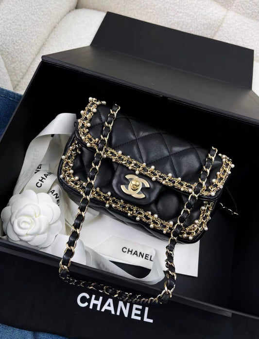 CHANEL Chanel limited edition pearl leather CF chain bag - 17*10*6 Shoulder Bag - Secondhand luxury from Top Quality Luxury Designers Bag