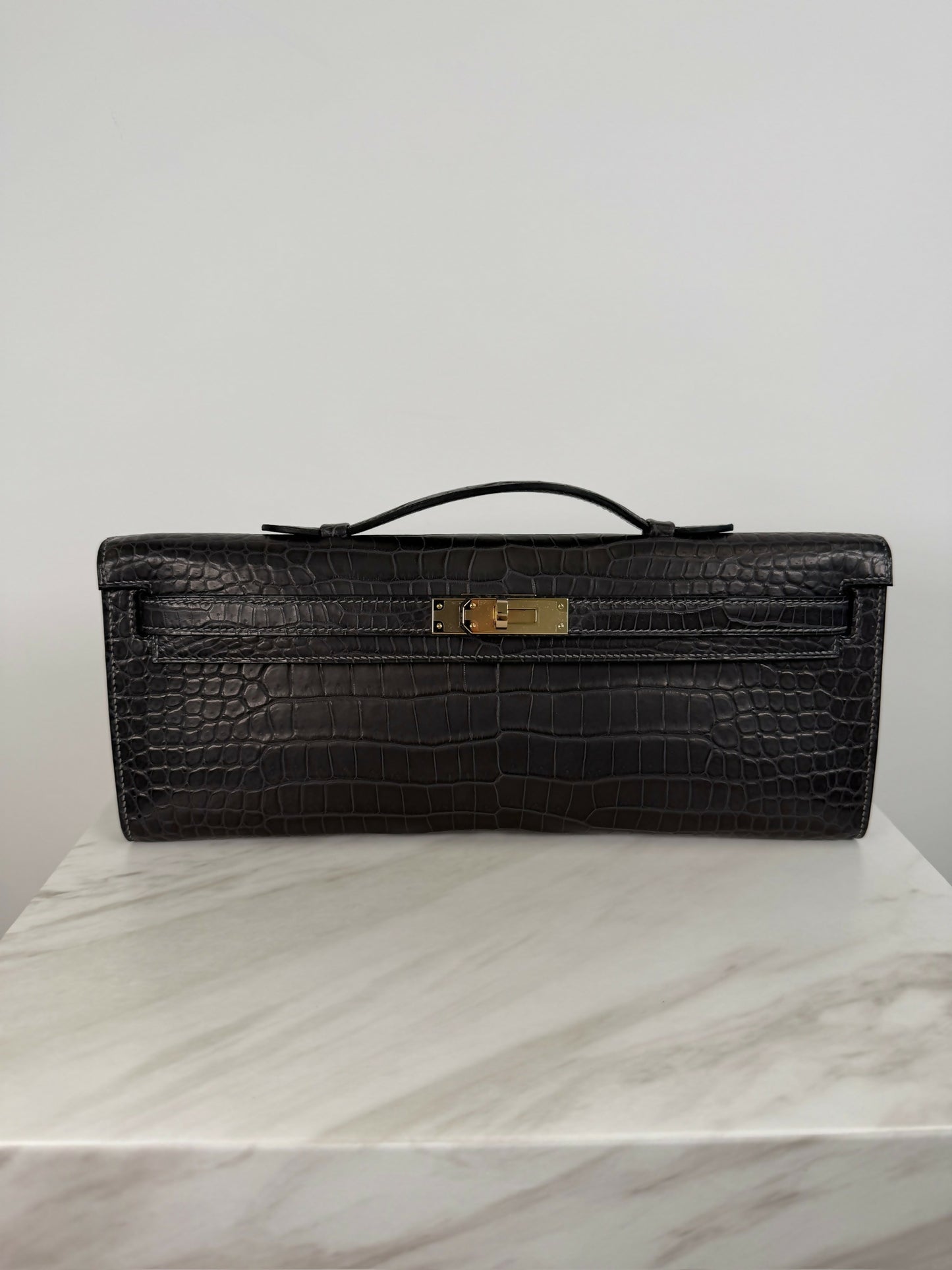 Hermès Kelly Cut Graphite Matte Porosus BPHW G 2026