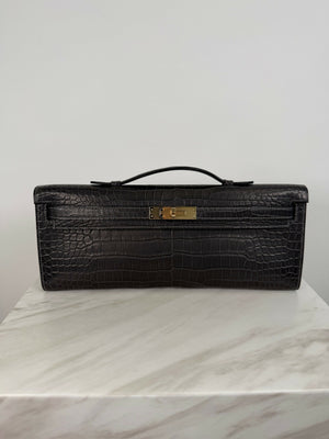 Hermès Kelly Cut Graphite Matte Porosus BPHW G 2026