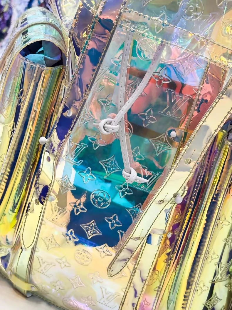Louis Vuitton transparent iridescent backpack