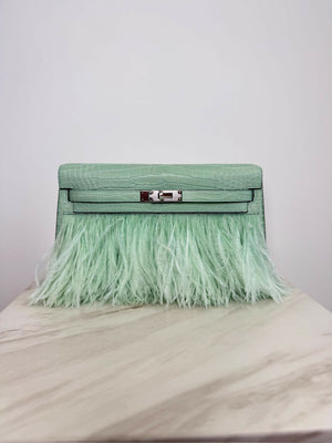 Hermès Kelly Elan Vert d’Eau Foncé Matte Porosus PHW K 2026