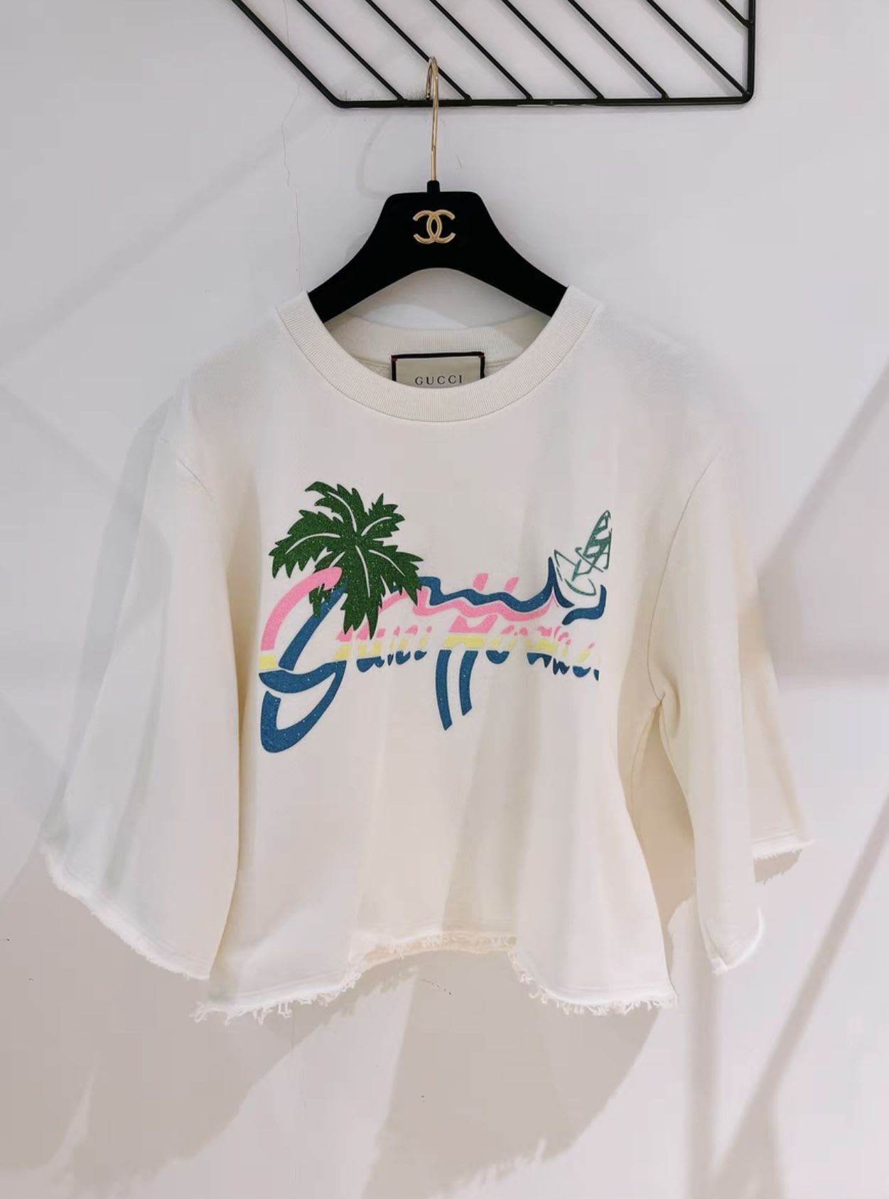 GUCCI Gucci Hawaiian Series Glitter Print Loose Top - 34 Top - Secondhand luxury from Top Quality Luxury Designers Bag